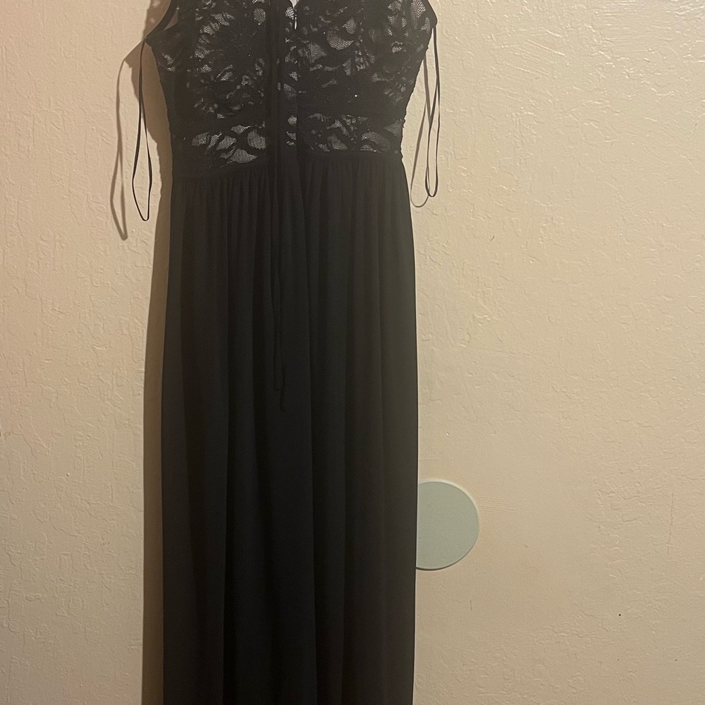 Night Way Collections Black Lace halter Dress - Picture 5 of 5